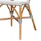 Baxton Studio Genica Classic French Black and White Weaving and Natural Brown Rattan Indoor/Outdoor Bistro Chair 210-2PC-12698 - alternate 4
